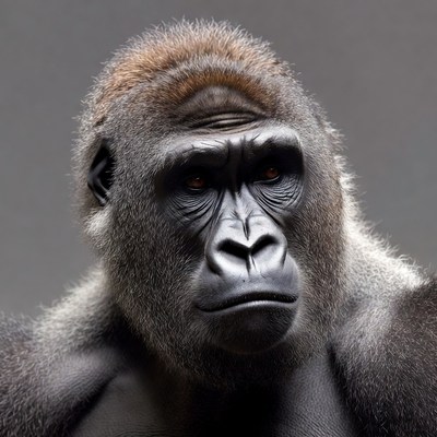 Close-up of gorilla face