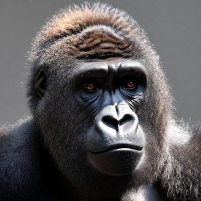 Close-up of gorilla face
