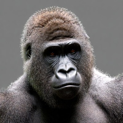 Close-up of gorilla face