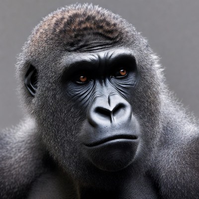 Close-up of gorilla face