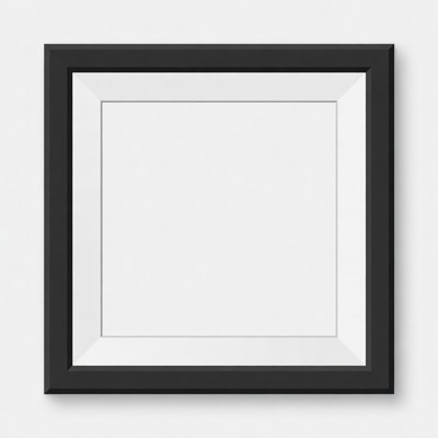 Empty Black Picture Frame