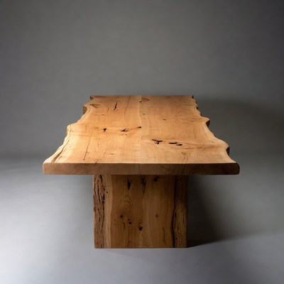 Live edge oak dining table