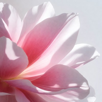 Pink White Dahlia Flower Closeup