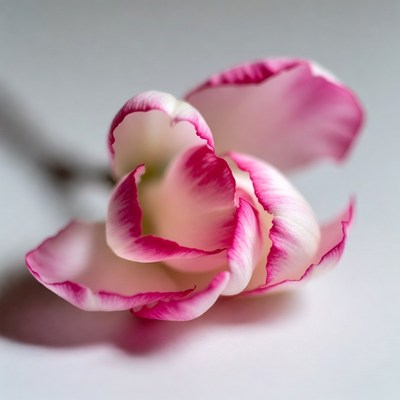 Pink and white tulip flower