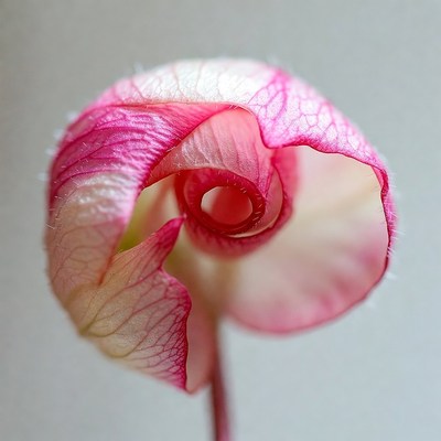 Pink Rose Bud Closeup