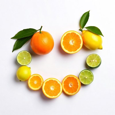 Citrus Fruits Smiley Face