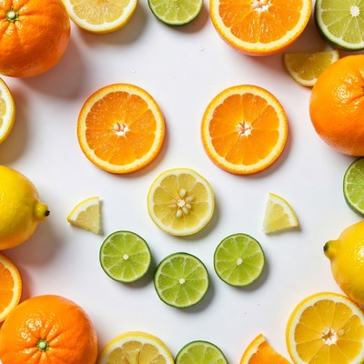 Fruit slices smiling face