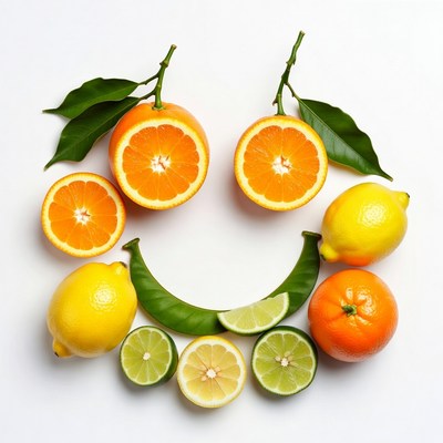 Citrus Fruits Smiley Face