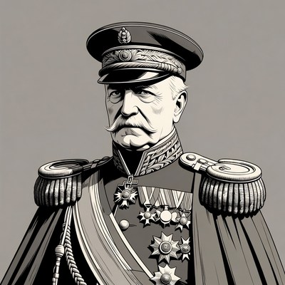 Elderly military general in uniform