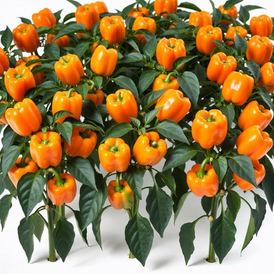 Cluster of Orange Bell Peppers