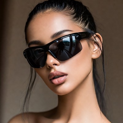 Asian woman wearing black sunglasses