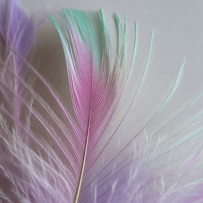 Colorful Peacock Feather Isolated