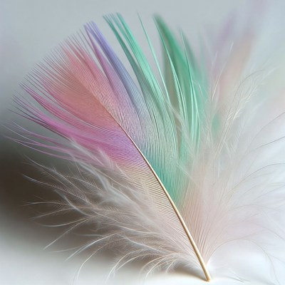 Colorful Rainbow Feather