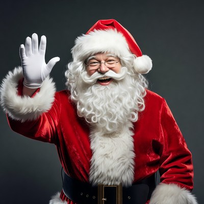 Santa Claus waving hand
