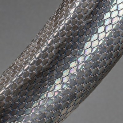 Shiny metallic snake skin texture