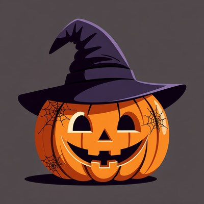 Witch Hat Jack-o-Lantern Pumpkin