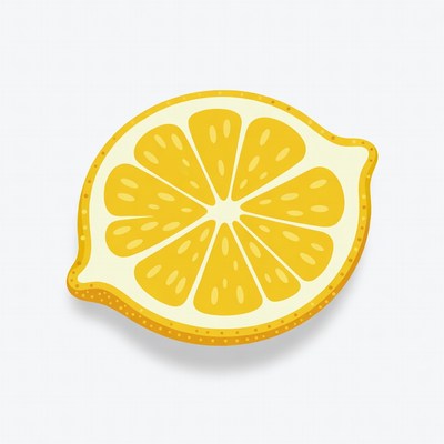 Sliced Lemon Illustration