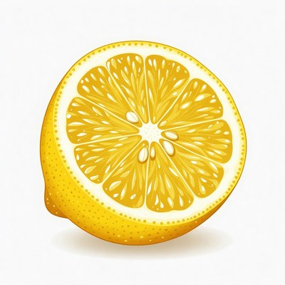 Sliced Lemon Illustration