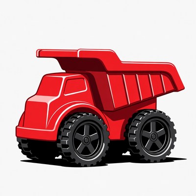 Red Dump Truck Illustration