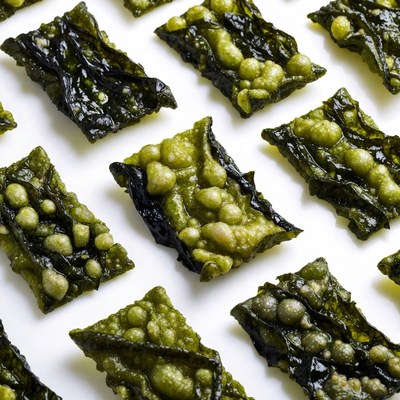 Seaweed Snacks on White Background