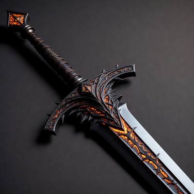 Glowing Demonic Fantasy Sword