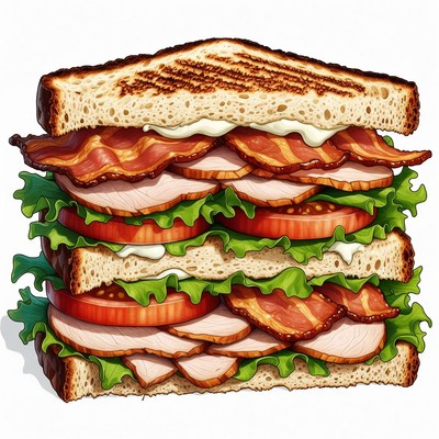 BLT Sandwich Illustration