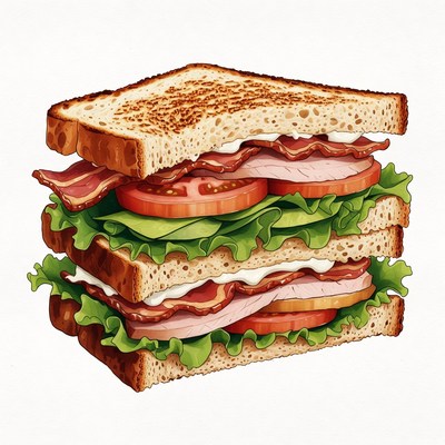 BLT Sandwich Illustration