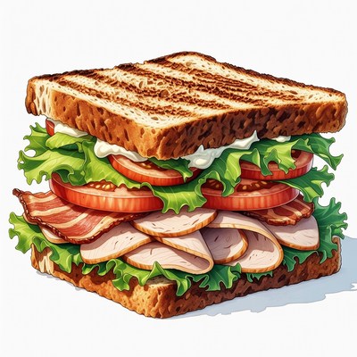 BLT Sandwich Illustration