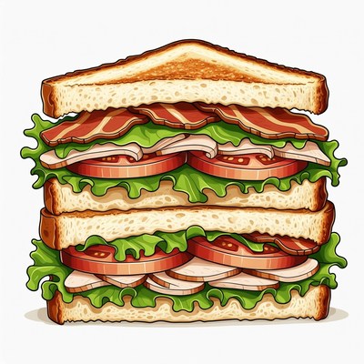 Triple Decker BLT Sandwich