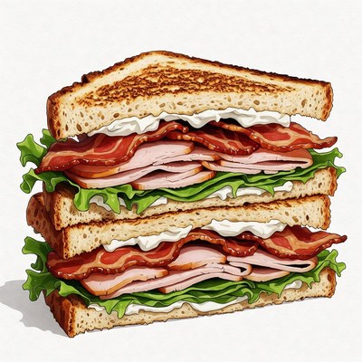 BLT Sandwich Illustration