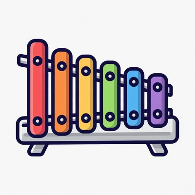 Colorful xylophone illustration