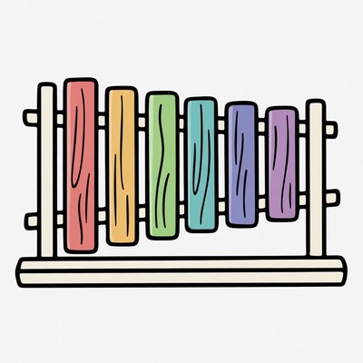 Colorful Xylophone Illustration