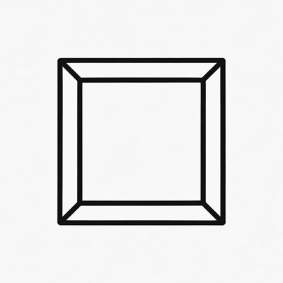 Black Outline Square Frame