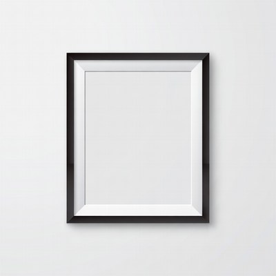 Empty White Picture Frame