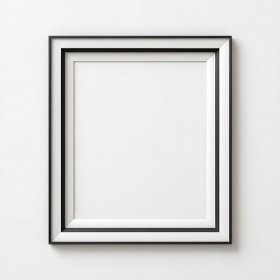 Empty Black Picture Frame