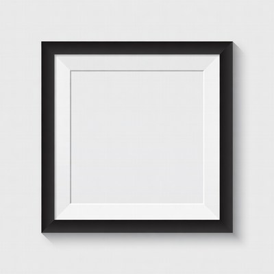 Black Empty Picture Frame