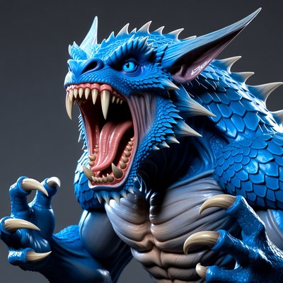 Roaring Blue Dragon