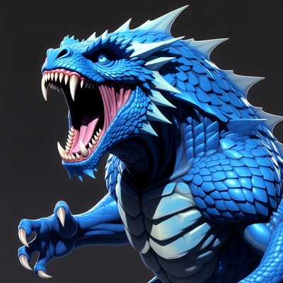 Roaring Blue Dragon