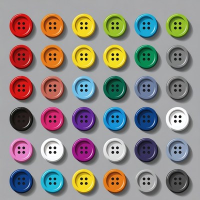 Colorful Buttons Grid on Gray Background