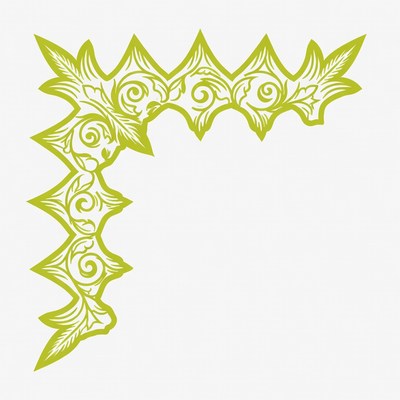 Golden ornate corner border design