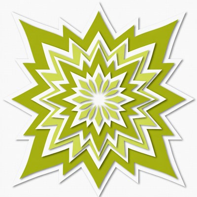 Green Layered Starburst Illustration