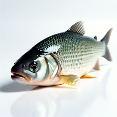 Freshwater bream fish on white background