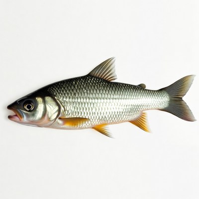 Dace Fish on White Background