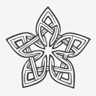 Celtic Knot Five-Pointed Star