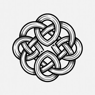Celtic Knot Circle Illustration