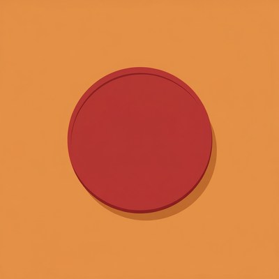 Red Circle on Orange Background