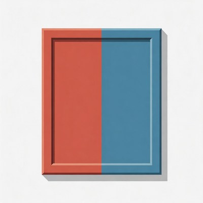 Red Blue Split Picture Frame