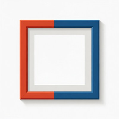 Red Blue Split Picture Frame