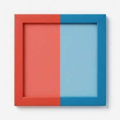 Red Blue Split Picture Frame