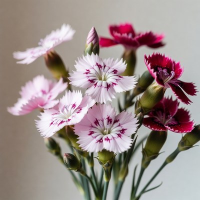 Pink and Red Carnations Bouquet
